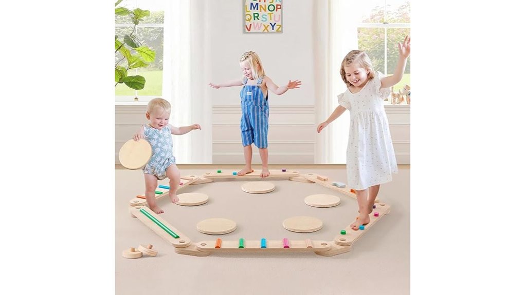 wooden balance beams for kids