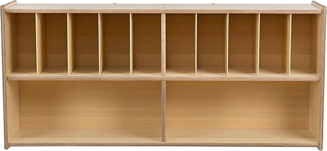 wooden diaper storage organizer