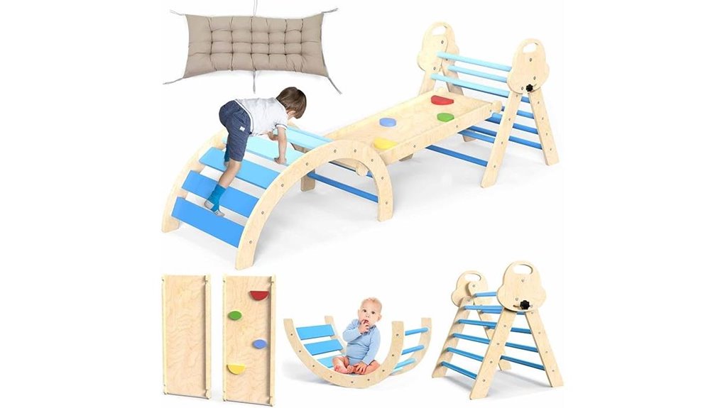 wooden foldable climbing toy