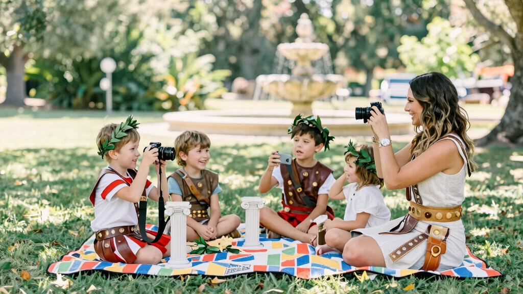 Chrissy Teigen Shares Sweet Family Photos Of Roman Adventure With Her 4 Kids To Support John Legend On Tour